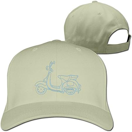 Henyz Vespa Motorbike Cotton Baseball Cap Peaked Hat Adjustable for Unisex Black