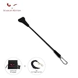 SCARLET KITTEN Silicone Riding Crop Horse Whip Spanking with Slapper Jump Bat (Black)