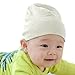 CHARM Baby Organic Beanie Boys - Slouchy Cotton Kids Warm Knit Hat Girls Cream