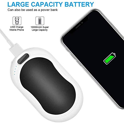 FVSA Rechargeable Hand Warmers, 10000mAh FastCharging Hand Warmers Camping Hand Warmer/Power