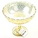 Koyal Wholesale 8 x 6.75-Inch Antique Gold Glass Compote Bowl Pedestal Flower Bowl Centerpiece