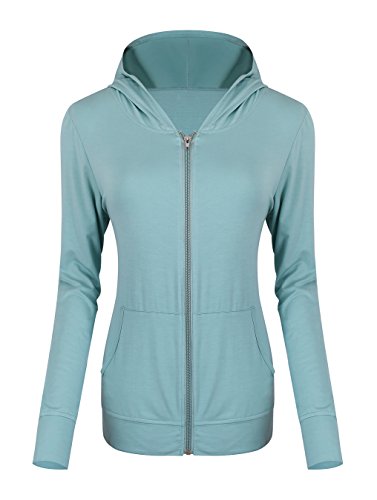 Urban coco women s full zip hoodie modal cotton jacket …
