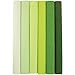 Just Artifacts Premium Crepe Paper Rolls - 8ft Length/20in Width (6pcs, Color: Shades of Green)