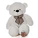 VILAVI 47 White color 120CM Giant Huge Cuddly Stuffed Animals Plush Teddy Bear Toy Doll