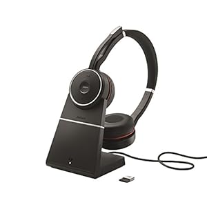 Jabra Evolve 75 MS Wireless Stereo On-Ear Headset – Microsoft Certified Headphones With Long-Lasting Battery and…