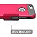 iPhone 6 Case, MagicMobile Cute Protective Hard Shockproof [Drop Protection] Fashion Cover for Apple iPhone 6 (4.7') Impact Resistant Hybrid Thin Armor Case [ Hot Pink / Gray ] with Clear Screen Protector.