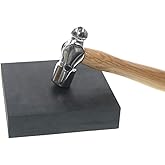 Jewelry Making Kits - Rubber Bench Block (4x4in) with Jewelry Hammer,Metal Stamping kit,Jewelry Tools for Jewelry Repairs, Jeweler's Rubber Stamping Block