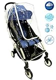 P&P Baby Stroller Rain Cover - Best for Umbrella Strollers. Universal fit | Protection for All Conditions - Snow, Dust, Wind, Mosquito | Transparent Big Window with Ventilation, Premium Quality