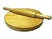 Handmade Wooden Chapati Maker Serving Board Round Roti Maker with Rolling Pin Kitchen Useful Tool 9 Inch
