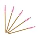 300 Pack Mascara Wands Disposable Eye Lash Brushes Applicator for Eyelash Extensions Makeup Tool Bulk, Gold/Pink