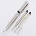 TOODOO 3 Pieces Twist Ballpoint Pens Stainless Steel Retractable Business Ballpoint Pen with 6 Extra Refills, 1.0 mm Medium Point, Black Ink (Silver)