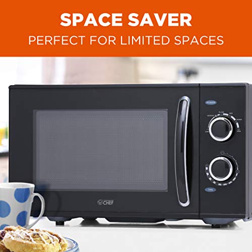 Commercial Chef CHMH900B6C 0.9 Cubic Foot Countertop Microwave, Compact