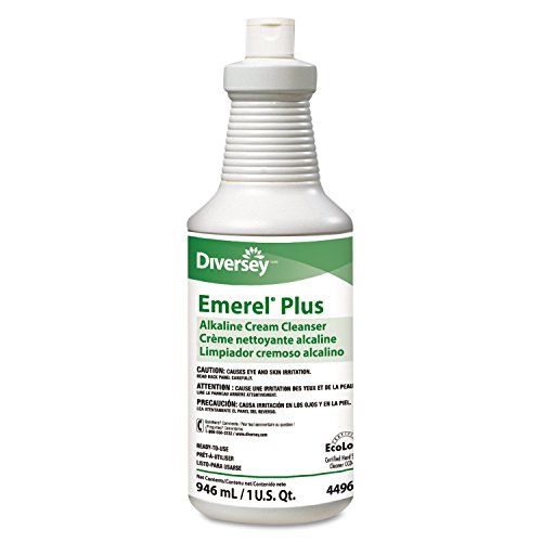 Diversey 94496138 Emerel Plus Cream Cleanser, Odorless, 32 oz Squeeze Bottle (Case of 12)