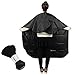 SourceTon Professional Hair Salon Nylon Cape with Metal Adjustable Closure & Neck Duster, Light Weight Extra Long Cape (60 inch X 47 inch) and Neck Duster Brush, Perfect for Barbershop and Salon
