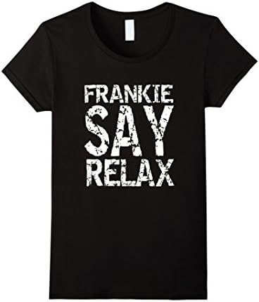 Womens Frankie Say Relax T Shirt Medium Black