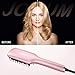 Hair Straightener Brush, JOYYUM Electrical Ionic Heated Irons Hair Straightening Brush with Fast Heating, PTC Ceramic Technology, Auto shut-off, Frizz-Free Hot Air Brush for Home Salon, Champane Goldthumb 2