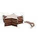 Christmas Wooden Crafts Hanging Ornaments Christmas Tree Decoration Unfinished Wood Cutouts for DIY Blank Slices to Paint (10PCs Star Style)