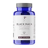 Black Maca Capsules - 150ct 500mg - Pure Maca Powder, Certified Organic, Raw, Non-GMO, Vegan, Gluten Free, Maca Root Supplement from Peru