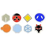 Pokemon Gym Badges: Gen 2 - Johto League (Clear Coating, Iron)