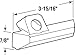 Prime-Line H 4095 3-15/16 In. High Impact Plastic Construction, Pella Casement Operator (Single Pack)