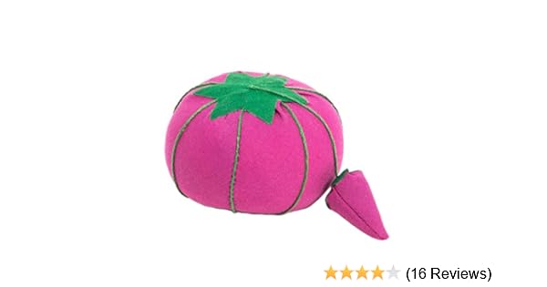Dritz Quilting 3012 Extra-Large Tomato Pin Cushion with Strawberry Emery 4-Inch Assorted
