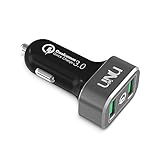 Quick Charge 3.0 Car Charger, UNU Dual USB Car Charger Power Charging 36W QC 3.0 2-Port for Galaxy S8 S7 S6 Edge Plus, Google Pixel, Nexus, iPhone 7 6S 6, iPad Pro/Mini, LG G6 G5 V20, HTC,and tablets
