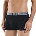 Separatec Men's 3 Pack Soft Bamboo Fiber Separate Pouches Trunks(Black,M)