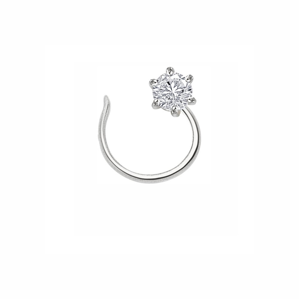 Buy His & Her Diamonds .925 Sterling Silver and Diamond Nose Ring at