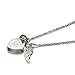 God has you in his arms with Angel Wing Charm Cremation Jewelry Keepsake Memorial Urn Necklace with Birthstone crystal by AMIST (August1)