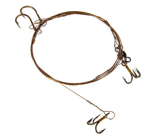 Boone Single Hook # 1 Live Bait Rig (Pack of 2), 1# 6 Treble Hook