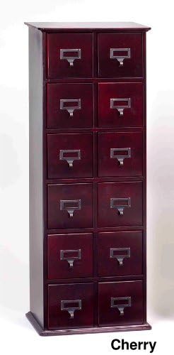 Amazon Com Leslie Dame Solid Oak Library Card File Media Cabinet