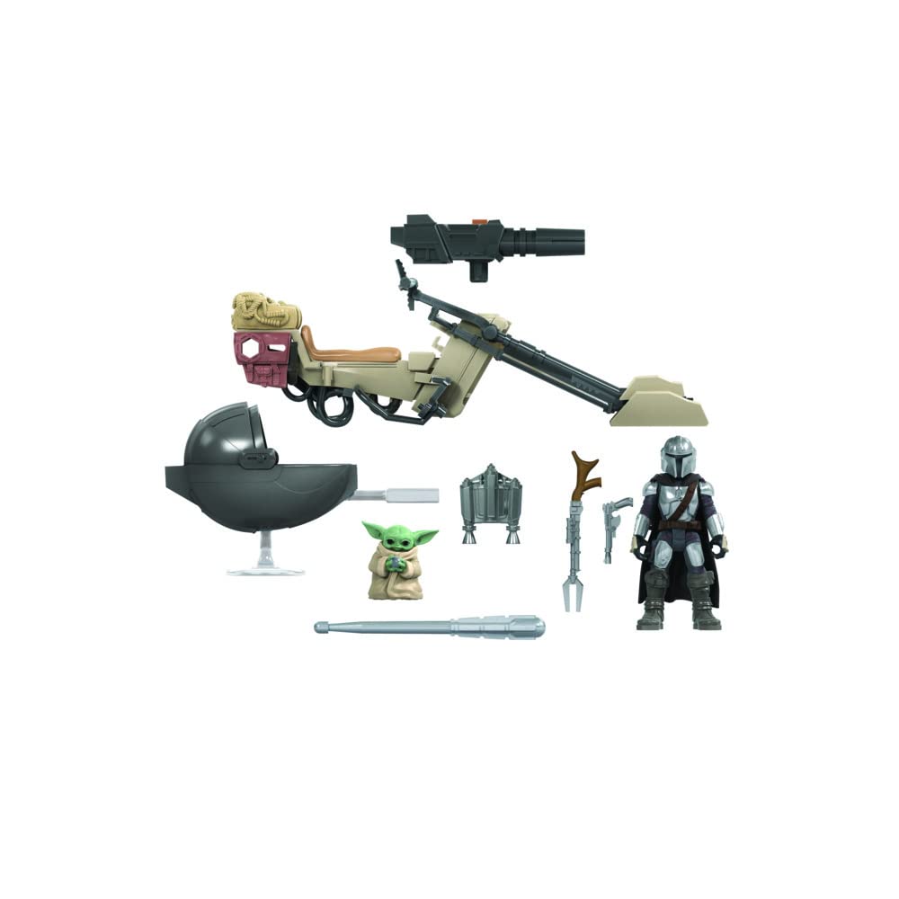 Star Wars Hasbro Mission Fleet Expedition Class The Mandalorian The Child Battle for the Bounty Figures and Vehicle, Multicolor, (E96785L2)