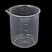 uxcell 500mL Laboratory Transparent Plastic Liquid Container Measuring Cup Beakers, Pack of 5