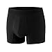 PROTECHDRY - Washable Urinary Incontinence Cotton Boxer Brief Underwear for Men with Front Absorbent Area (X-Large (Pack of 1), Black)