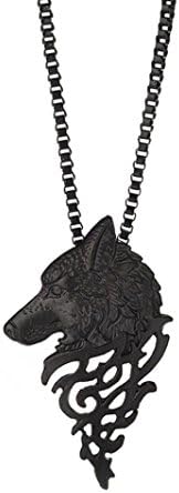 Alixyz Necklace, Wolf Head Shape Alloy Pendant Fashion Jewelry Mother's/Father's Day Gift