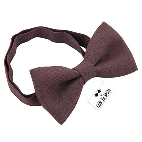 image for Classic Pre-Tied Bow Tie Formal Solid Tuxedo, by Bow Tie House (Medium