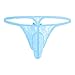 YiZYiF Men's Jacquard Lace See-Through Sissy Pouch Underwear (Sky Blue, Medium)