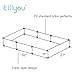 TILLYOU Breathable Crib Bumper Pads - Padded Crib Liner for Standard Cribs 28x52, Premium Woven Cotton Organic and Microfiber Fill-in Bumper Set, 4 Piece Whale Fish Gray