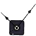 Black 2 Hands Quartz Clock Movement DIY, 6/25 Inch Maximum Dial Thickness, 17/25 Inch Total Shaft Length