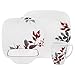 Corelle Boutique Square Kyoto Leaves 16-Piece Dinnerware Set, Service for 4