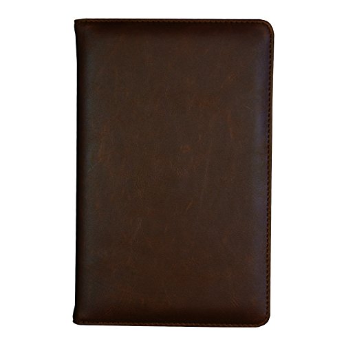 Samsill Vintage Refillable Writing Notebook, Soft Padded Cover, Classic Size, 5.25 Inch x 8.25 Inch, 120 Ruled Sheets (240 Pages), Brown (Diary, Journal)