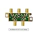 ANTOP ANTENNA Low-Loss 4 Way Coaxial Splitter for TV Antenna and Satellite 18K Gold-Plated Chassis 2GHz - 5-2050MHz All Port DC Power Passing, 4-Way Splitter (ANTV707-1)