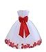 ekidsbridal Wedding Pageant Flower Petals Girl White Dress with Bow Tie Sash 302a