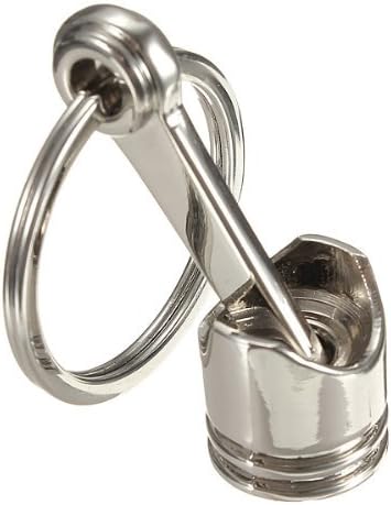 Axmerdal Trendy Car Engine Silvery Piston Key Ring Chain Keychain Key Fob