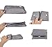 Belsmi 8 Set Packing Cubes - Waterproof Mesh Compression Travel Luggage Packing Organizer with Shoes Bag (Grey)