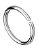 Forbidden Body Jewelry 18g 8mm (5/16 Inch) Surgical Steel Seamless Nose Ring & Cartilage Hoop with Comfort Round Ends