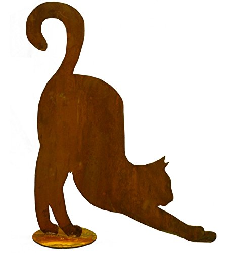 Acier Rouille Avec Plaque De Fond A Poser Chat Grille De Chat Decoration D Exterieur Figurines