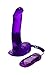 Vibrating Slim Jelly Dong with Suction Cup 7.5 Inch Sexy Purple