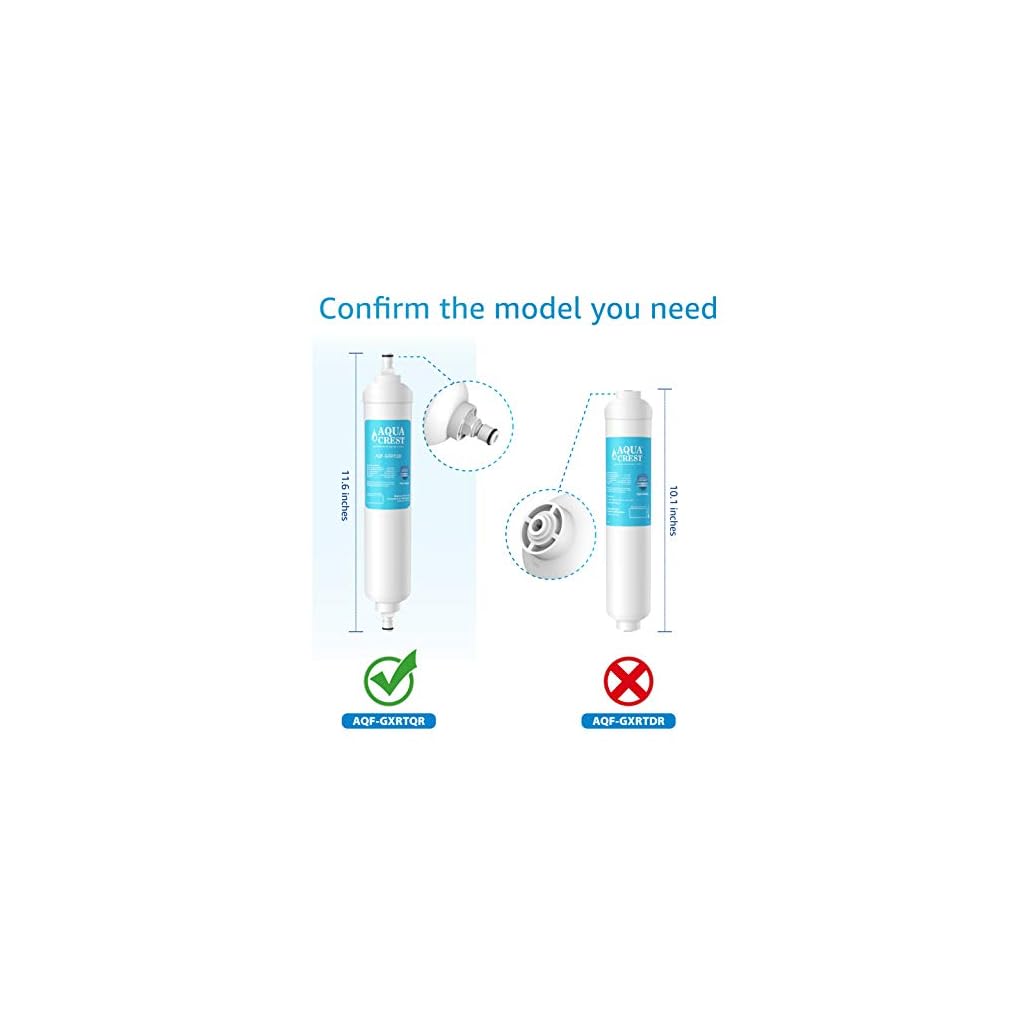 AQUA CREST GXRTQR Inline Water Filter, Replacement for GE® GXRTQR