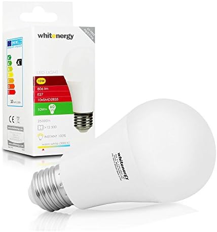 WHITENERGY LED Bulb | 10x SMD 2835 LED | A60 | E27 | 10W| 230V | White Warm (10075)